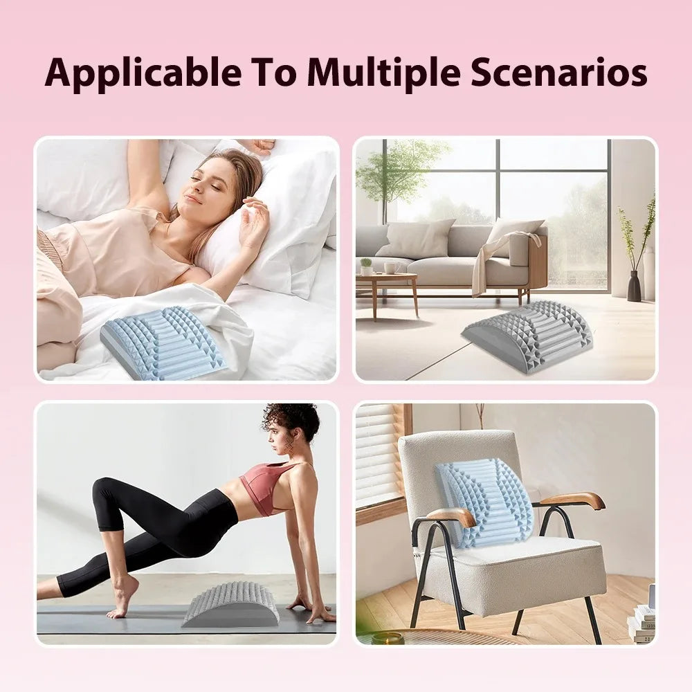 Ultimate Lumbar Support Pillow for Back & neck Relief & Perfect Posture - Your Yoga & Exercise Essential