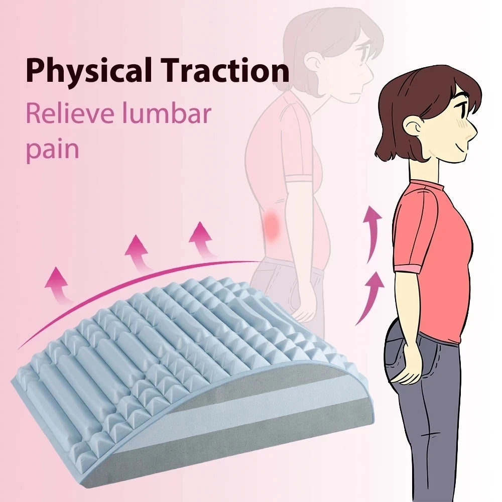 Ultimate Lumbar Support Pillow for Back & neck Relief & Perfect Posture - Your Yoga & Exercise Essential