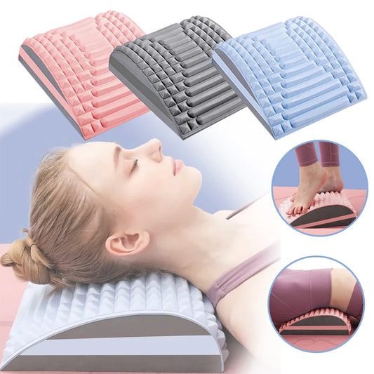 Ultimate Lumbar Support Pillow for Back & neck Relief & Perfect Posture - Your Yoga & Exercise Essential